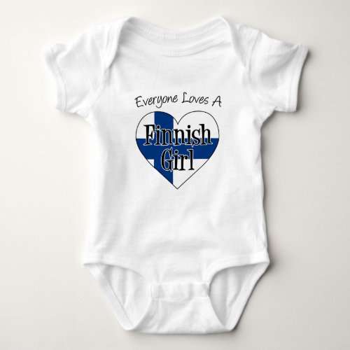 Everyone Loves Finnish Girl Baby Bodysuit