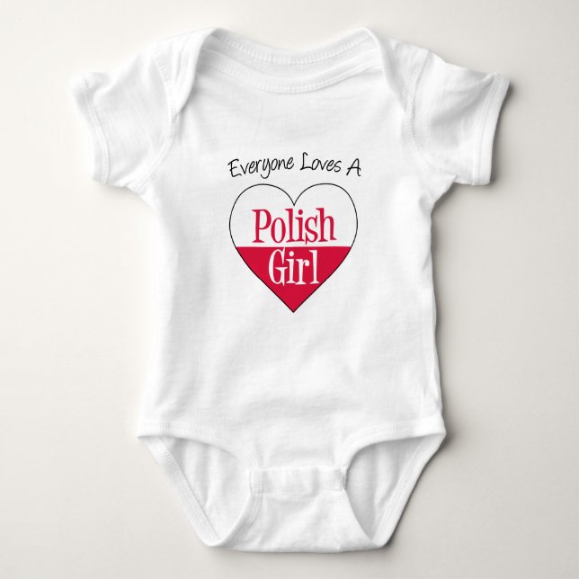 Everyone Loves Polish Girl Baby Bodysuit (Front)