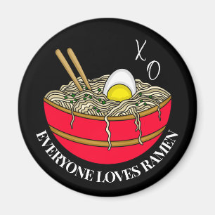 Everyone Loves Ramen   Funny Christmas Pun Magnet