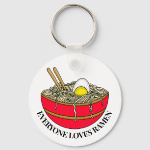 Everyone Loves Ramen Funny Pun Keychain