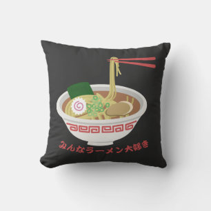 Everyone loves Ramen T-Shirt Throw Pillow