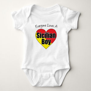 Everyone Loves Sicilian Boy Baby Bodysuit