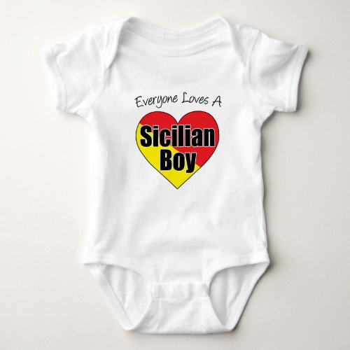 Everyone Loves Sicilian Boy Baby Bodysuit