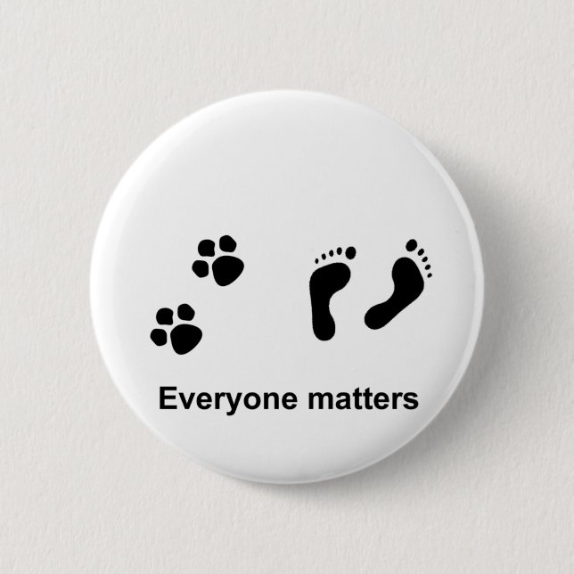 Everyone matters pinback button (Front)