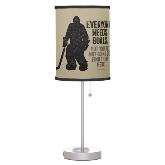Everyone Needs Goals (Hockey) Table Lamp (Left)