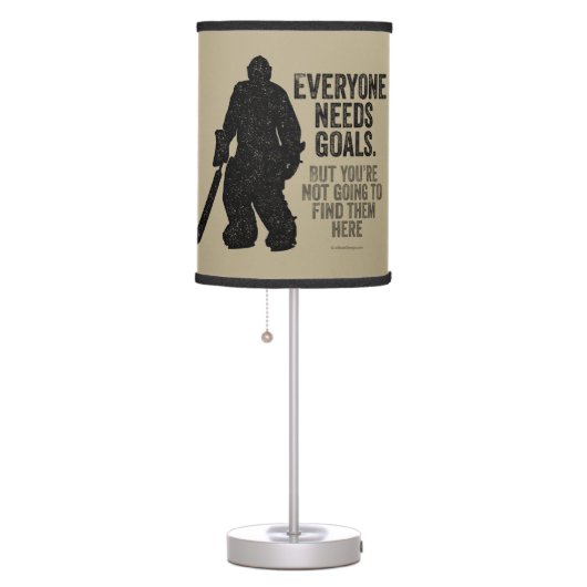 Everyone Needs Goals (Hockey) Table Lamp (Right)