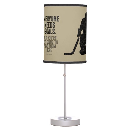 Everyone Needs Goals (Hockey) Table Lamp (Front)