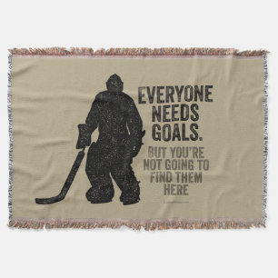Everyone Needs Goals (Hockey) Throw Blanket