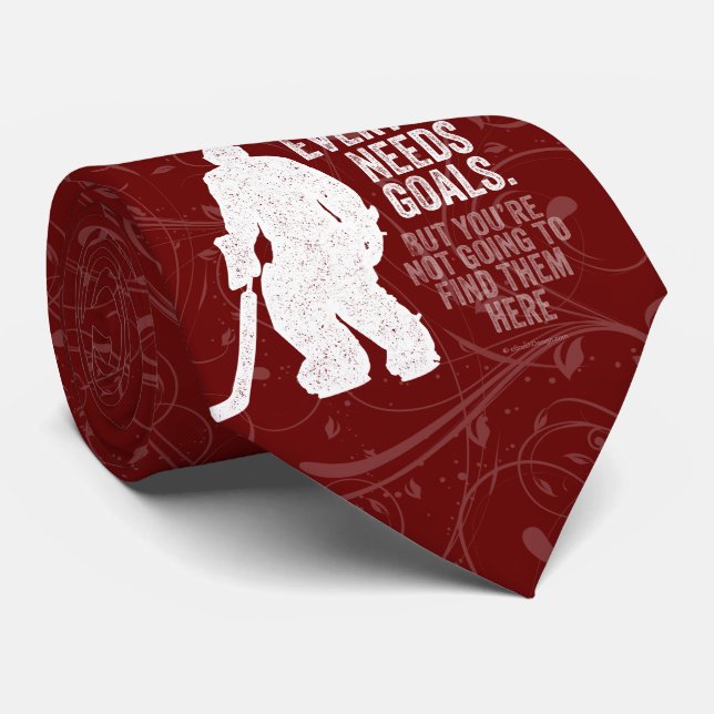 Everyone Needs Goals (Hockey) Tie (Rolled)