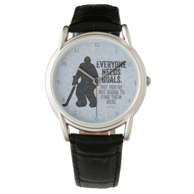 Everyone Needs Goals (Hockey) Wrist Watch (Front)