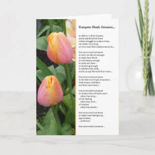 Everyone needs someone...Religious Thank You Card