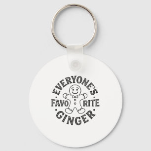 Everyone's Favorite Ginger T Funny Gingerbread Man Keychain