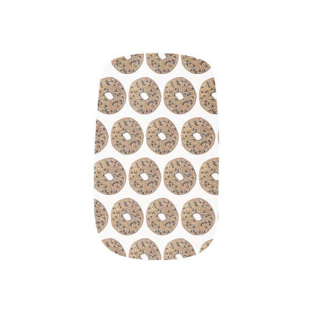 Everything Bagel Bread Bakery Baked By Pastry Minx Nail Art (Left Thumb)