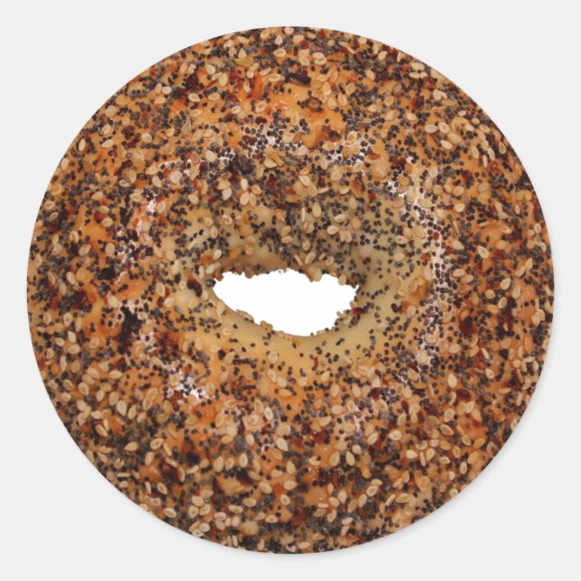 Everything Bagel Classic Round Sticker (Front)