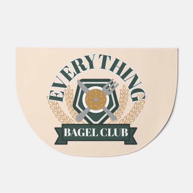 Everything Bagel Club Doormat (Front)