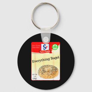 Everything Bagel Condiment Holiday Sce Group Costu Keychain