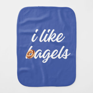 Everything bagel lovers i like bagels minimalist baby burp cloth