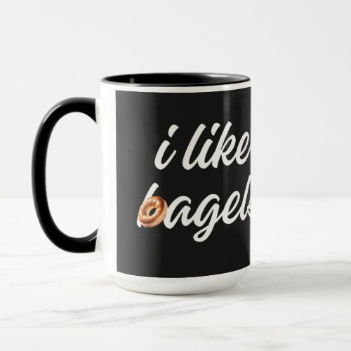 Everything bagel lovers i like bagels minimalist mug
