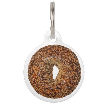 Everything Bagel Personalize Pet Id Tag by BostonRookie at Zazzle