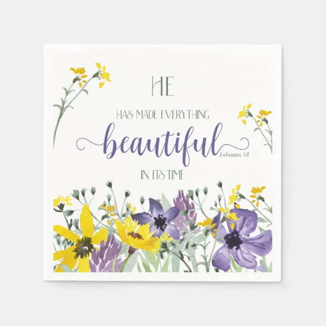 Everything Beautiful - Ecc 3:11 Paper Napkins (Front)