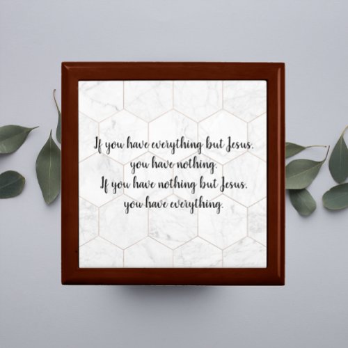 Everything but Jesus Rustic Inspirational