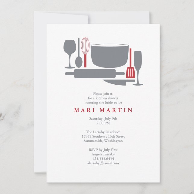 Everything But the Sink Bridal Shower Invitation (Front)