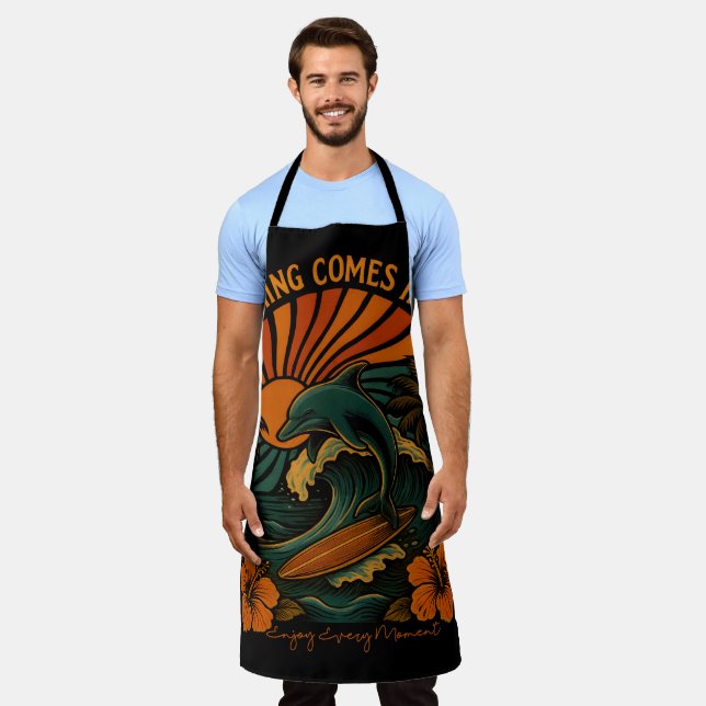 Everything Comes In Waves Retro Apron (Worn)