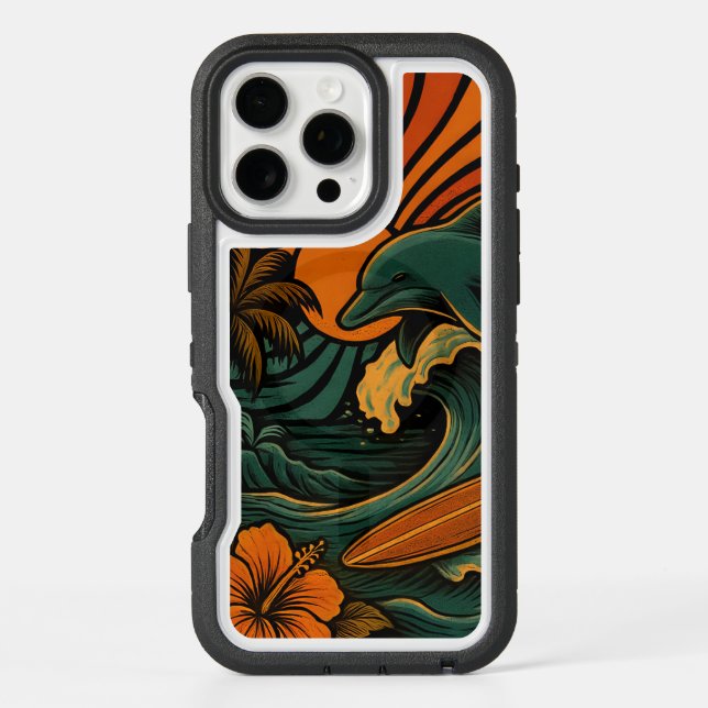 Everything Comes In Waves Retro Otterbox iPhone Case (Back)