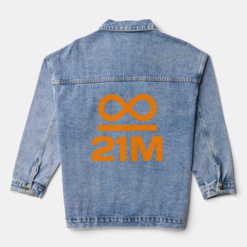 Everything Divided by 21 Million Bitcoin Money Mat Denim Jacket