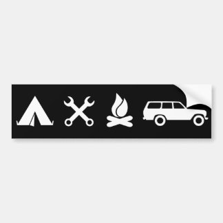 Everything FJ60 Icon Bumper Sticker - Black