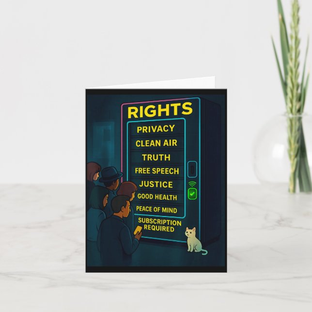 Everything For A Price Funny Satire Gift  Card (Front)