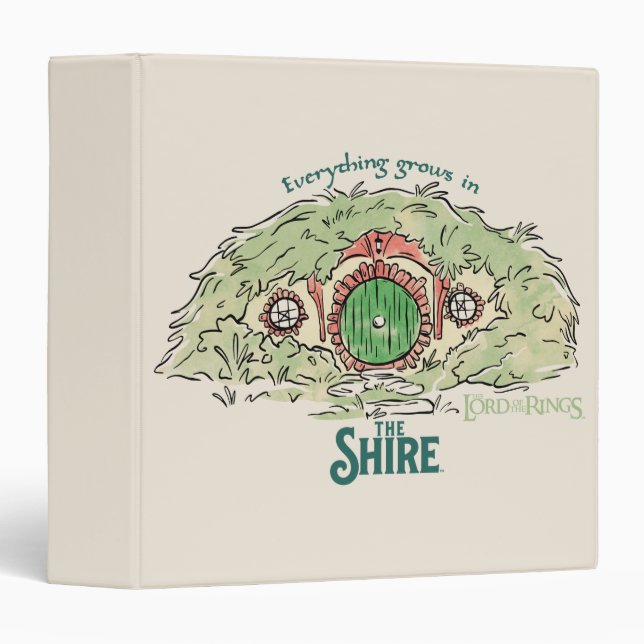 Everything Grows in THE SHIRE™ 3 Ring Binder (Front/Spine)