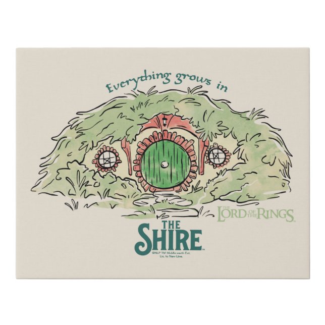Everything Grows in THE SHIRE™ Faux Canvas Print (Front)