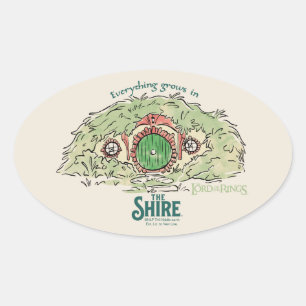 Everything Grows in THE SHIRE™ Oval Sticker