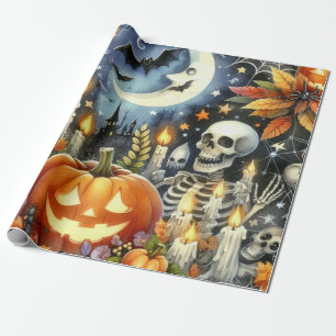 Everything Halloween Collage Wrapping Paper