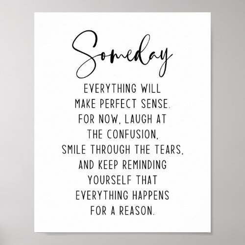 Everything Happens For A Reason Inspirational Poster
