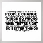 Everything Happens For A Reason Inspirational Poster at Zazzle