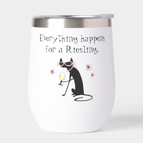 Everything Happens for a Riesling Thermal Wine Tumbler