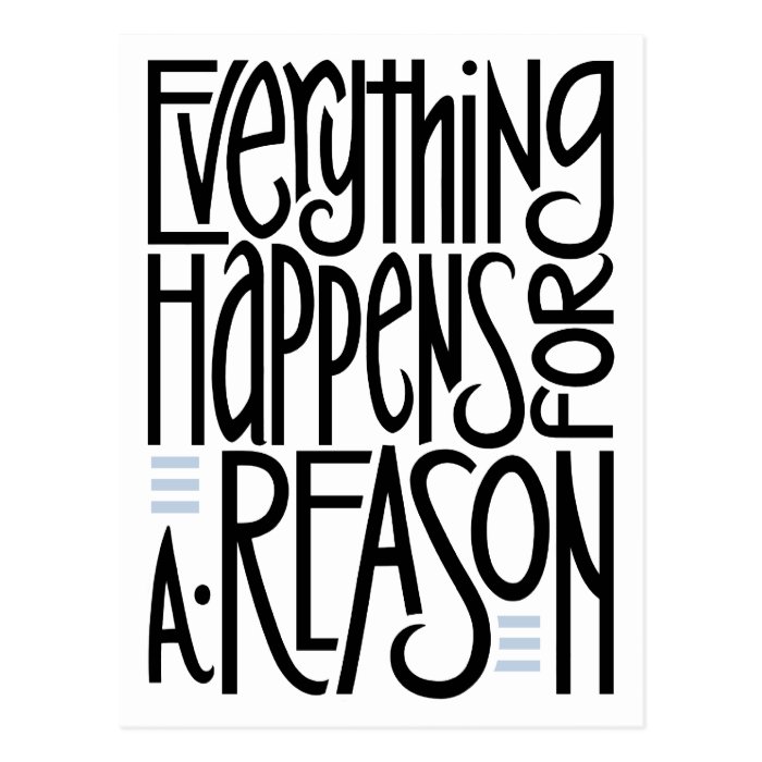 Everything Happens Postcard