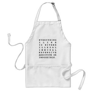 Everything I Like Adult Apron
