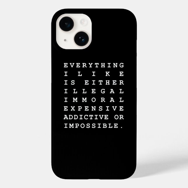 Everything I Like Case-Mate iPhone Case (Back)