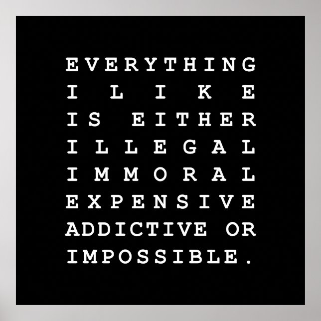 Everything I Like Poster (Front)