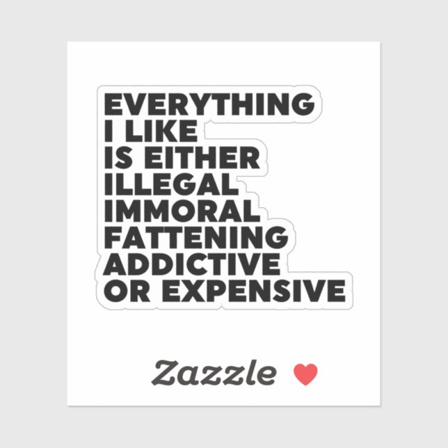 Everything I Like Sticker (Sheet)