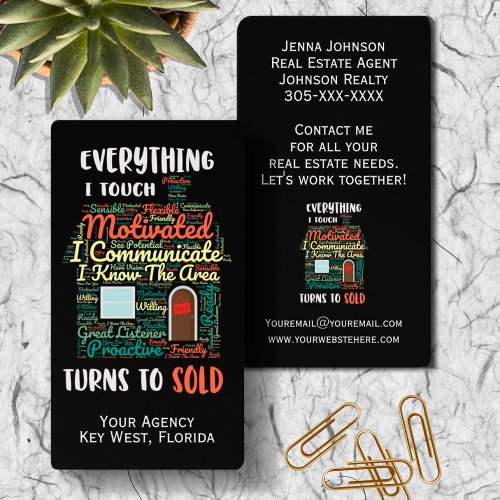 Everything I Touch Turns To Sold Real Estate Business Card