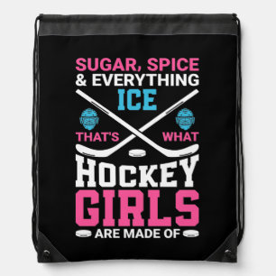 Everything Ice Hockey Girls Drawstring Bag
