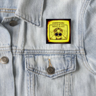 Everything In Its Right Place Vintage Pin Button