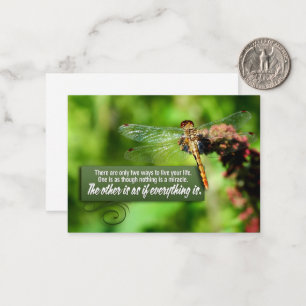 "Everything is a miracle" Inspirational Quote Note Card