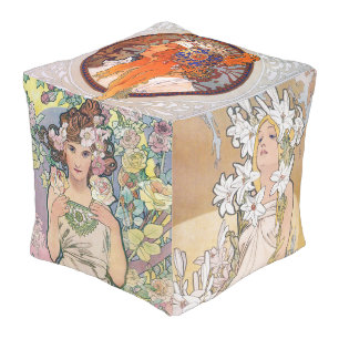 Everything is Alphonse Mucha Pouf