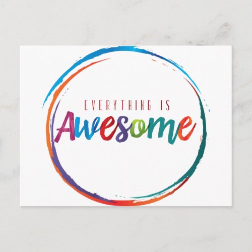 Everything is Awesome Postcard
