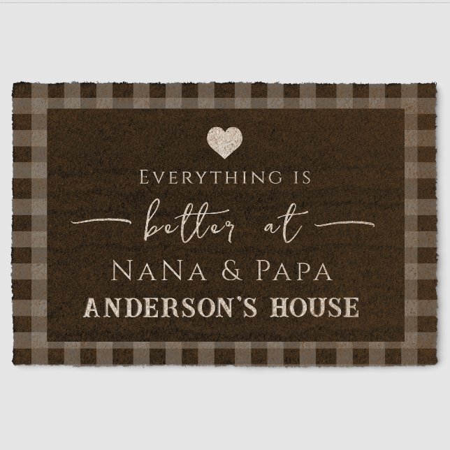 Everything is Better Grandparents Fiber Doormat (Front)